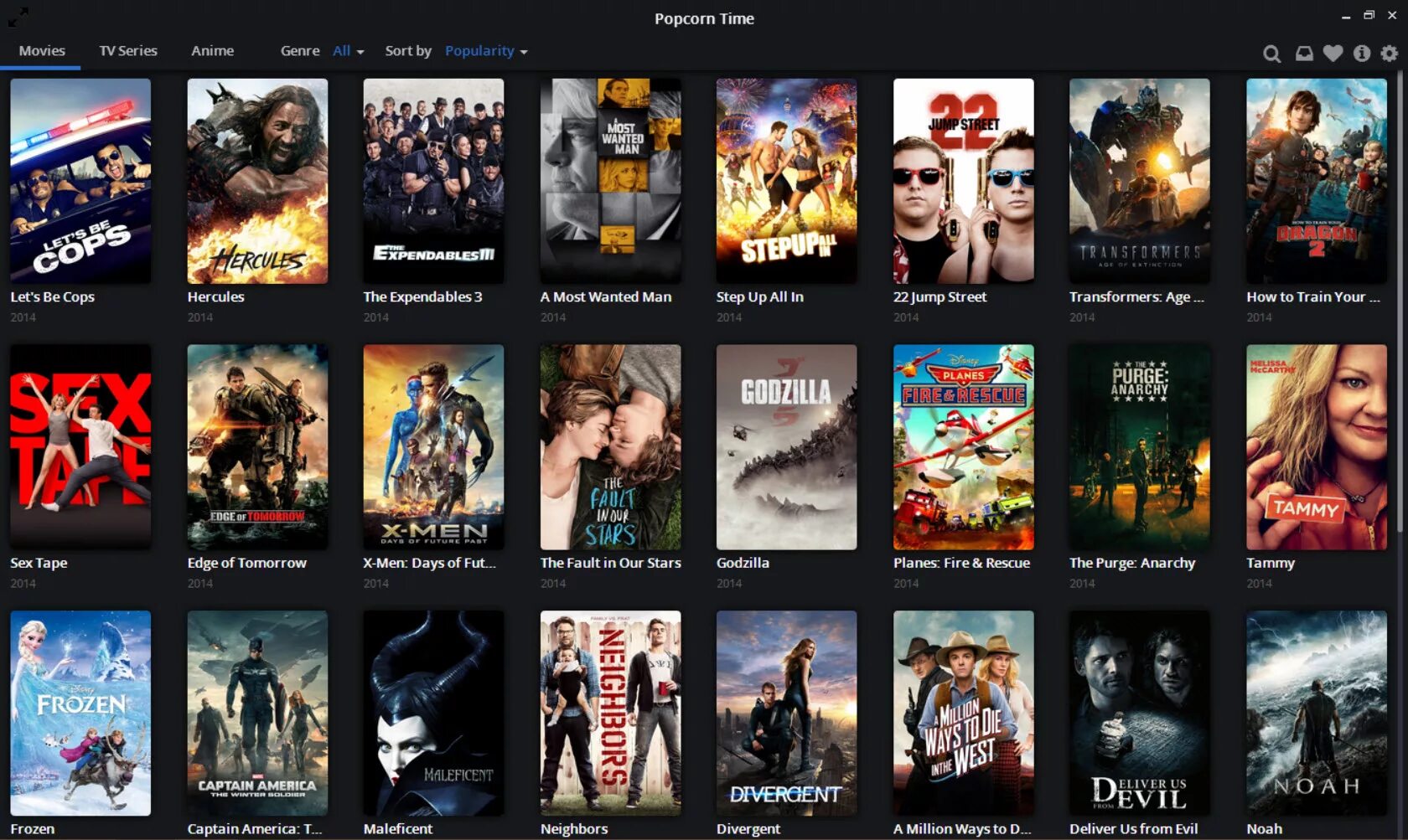 The most popular films