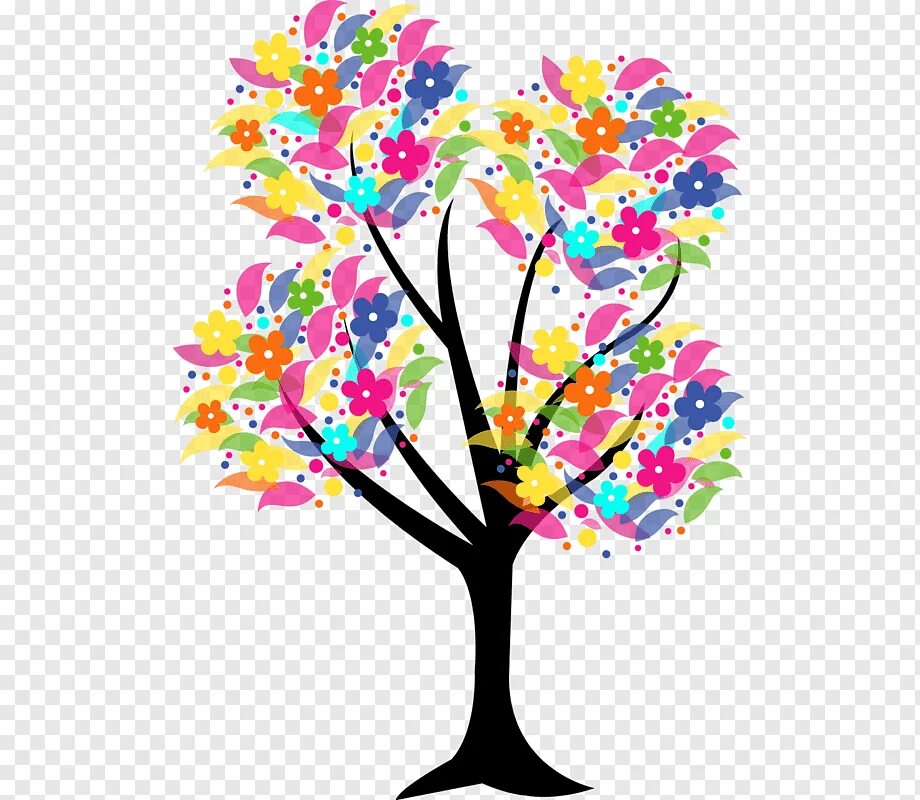Дерево с цветами без листьев. Красивое цветное дерево. Дерево рисунок. Нарисовать дерево. Сказочное Весеннее дерево.