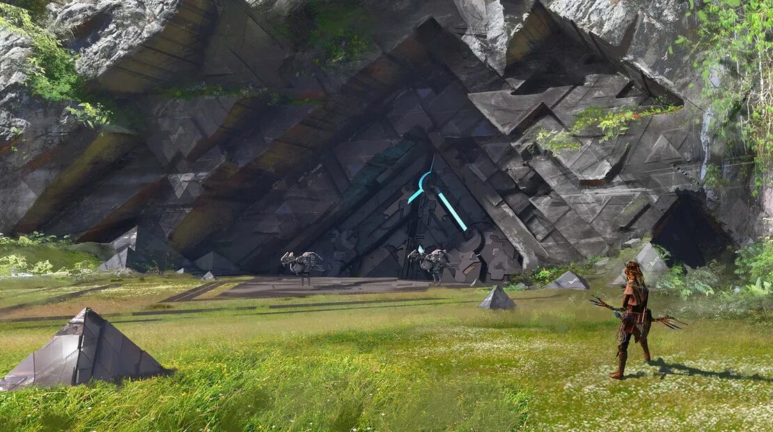 Руины из хоризона. Руины предтечи. Horizon forbidden west руины. Руины предтечи. Руины предтеч horizon forbidden west.