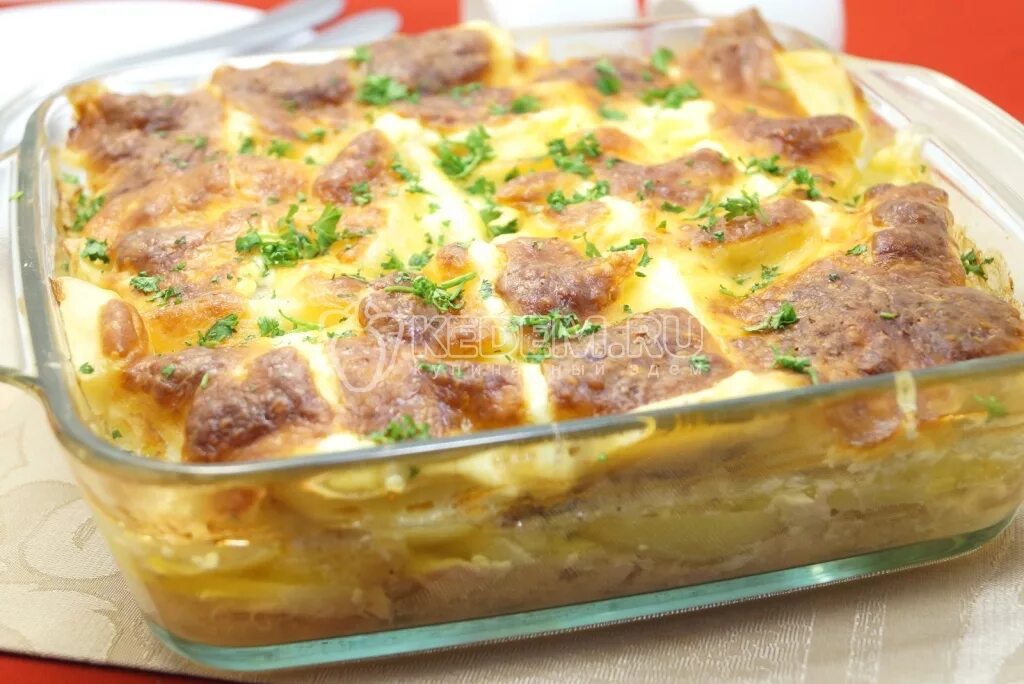 Картофельная запеканка в духовке с сыром рецепт