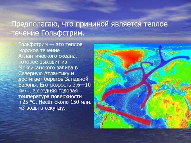 Гольфстрим Мурманск течение. Гольфстрим течения Атлантического океана. Атлантика течение Гольфстрим. География теплое течение Гольфстрим. Какое океаническое течение является теплым