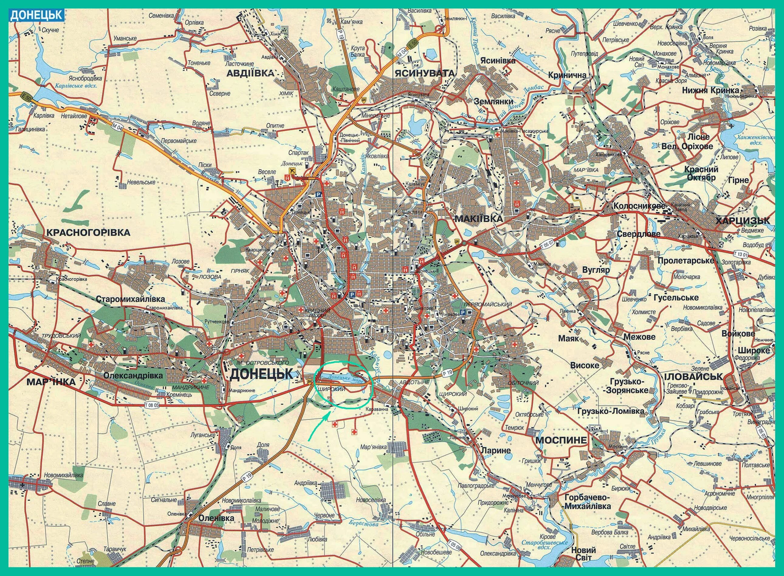 Карта дорог донецк. Город Донецк Украина на карте. Карта г Донецка Украина с улицами. Карта Донецка и пригородов. Карта окрестностей Донецка.