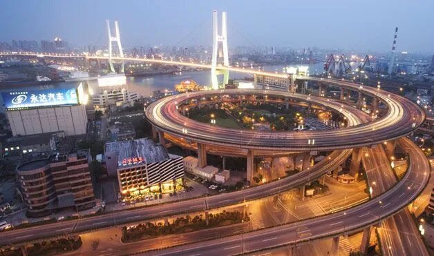 Amazing around. Мост в Шанхае. Мост Nanpu: Шанхай, Китай. Самый большой круглый мост в мире Нанпу. Worlds most amazing facts где находится.