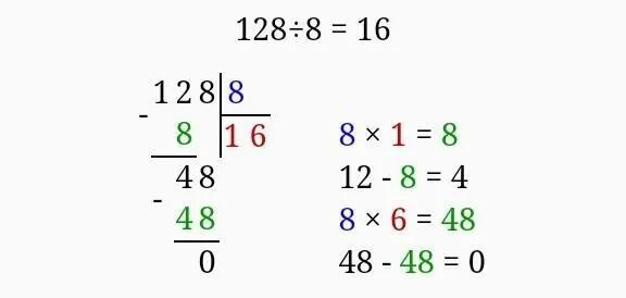 4 9 3 8 столбик. 128 8 Столбиком.