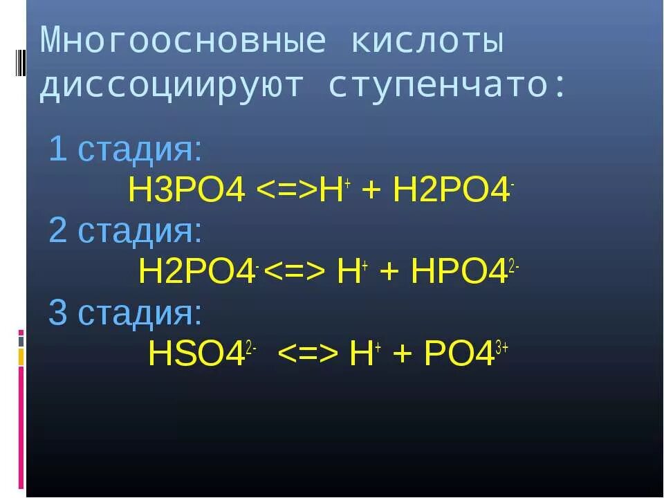Формулы многоосновных кислот. Формулы многоосновных кислот