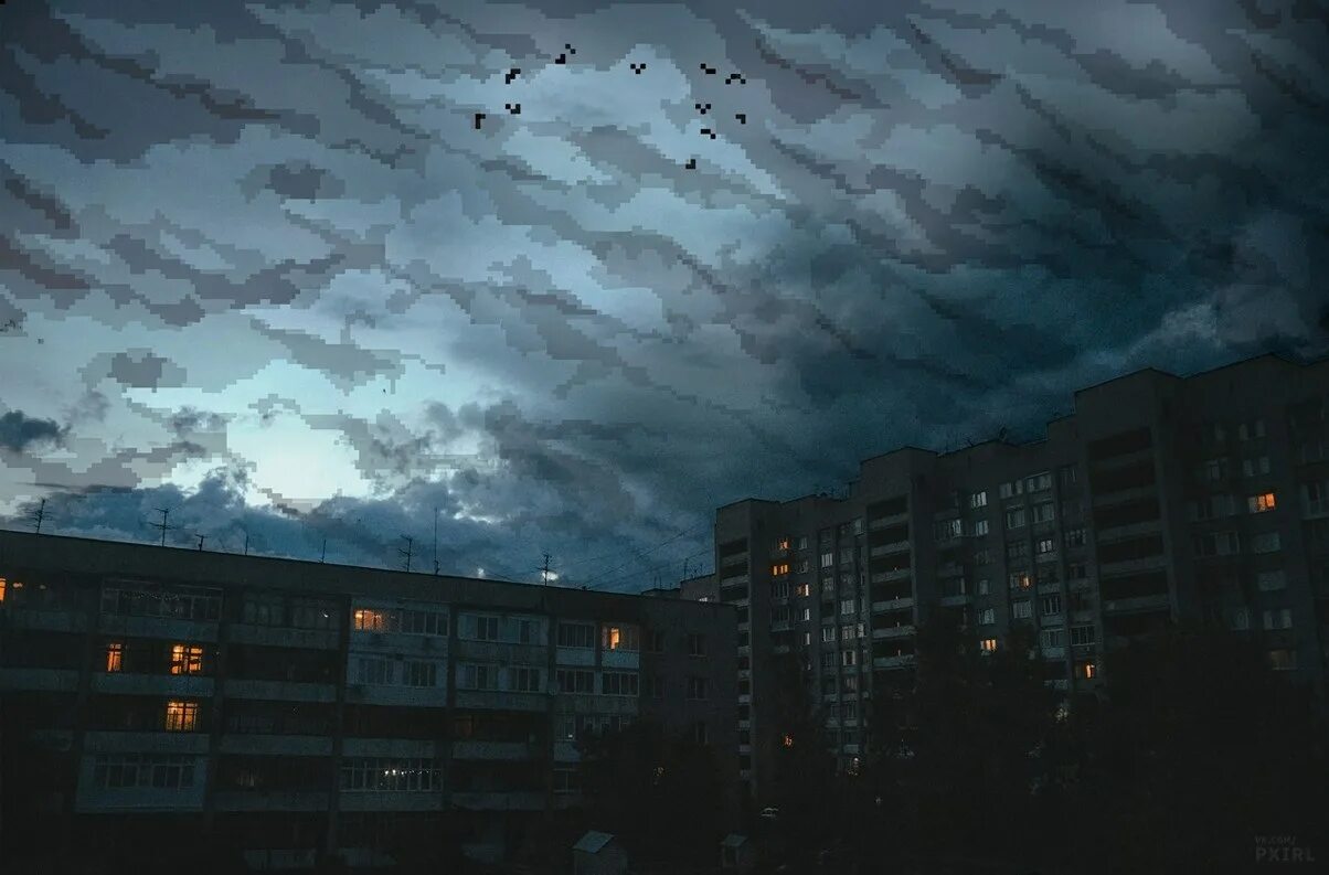 Пиксель 8 в россии. Панельки Pixel Art. Серое небо город. Мрачные многоэтажки. Многоэтажка арт.