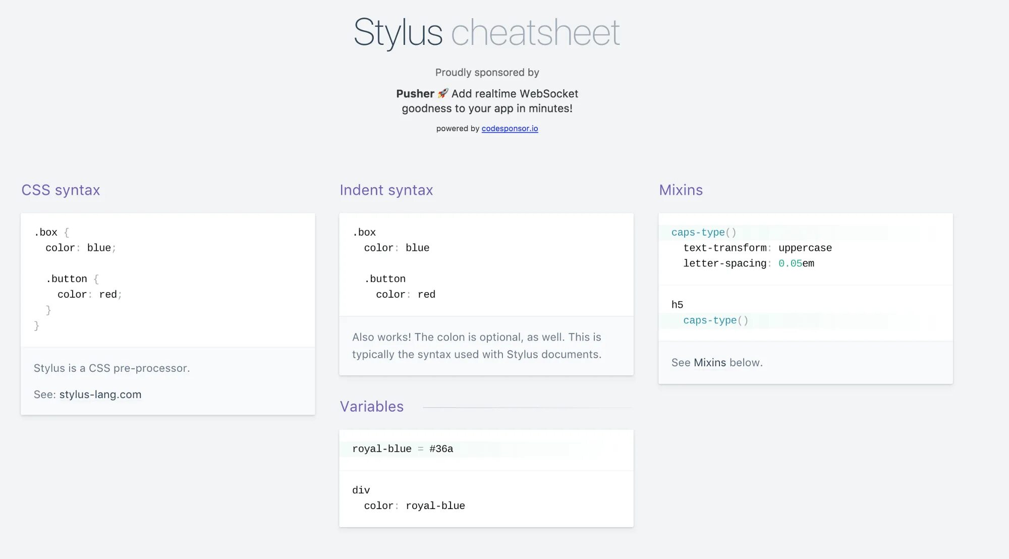 Document variables