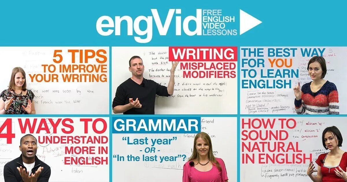 Engvid com. ENGVID. ENGVID English. ENGVID: learn English.