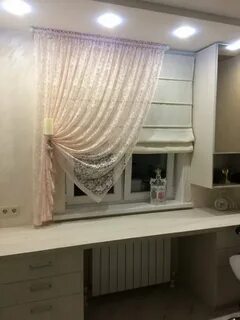 Короткий тюль до подоконника