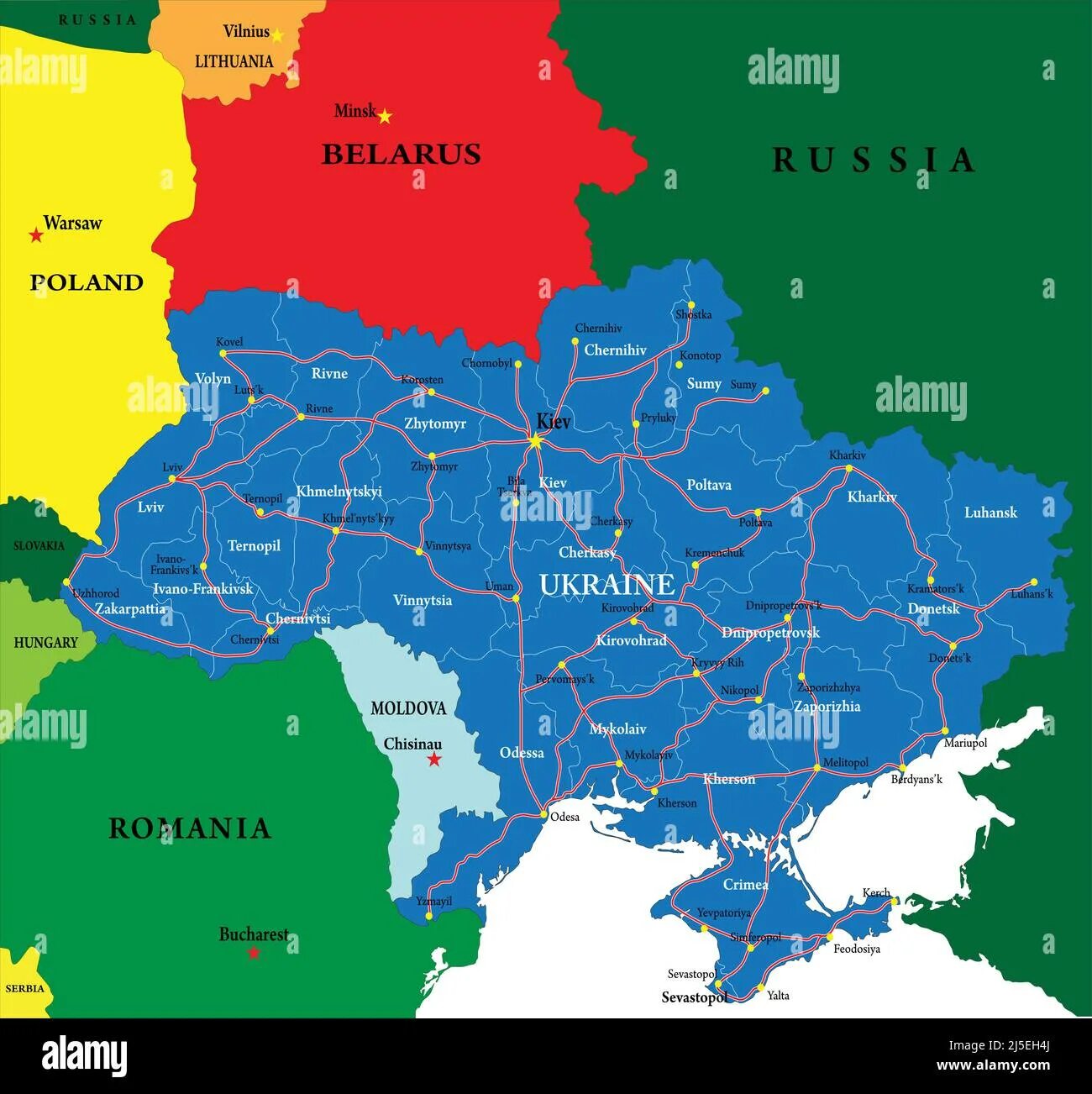 Карта украины с странами границ. Карта украины с границами соседних государств. Карта украины с странами границ. Карта границ украины с другими странами. Административная карта украины.