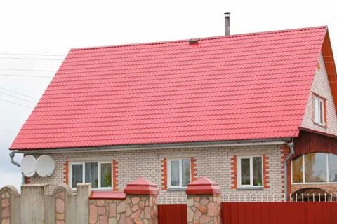 Металлочерепица красная ral 3005