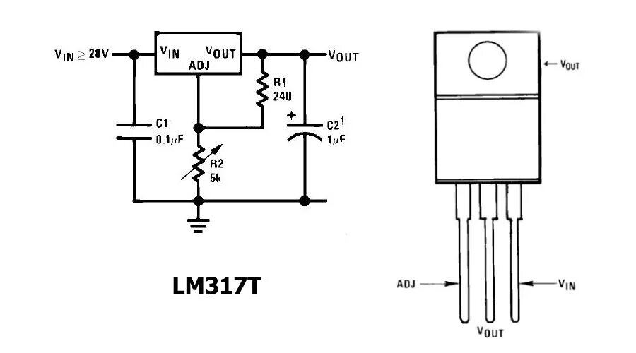 Lm317t схема включения стабилизатор напряжения. Lm317 стабилизатор схема включения. Схема регулируемого стабилизатора напряжения на lm317. Стабилизатор напряжения 317 схема включения.