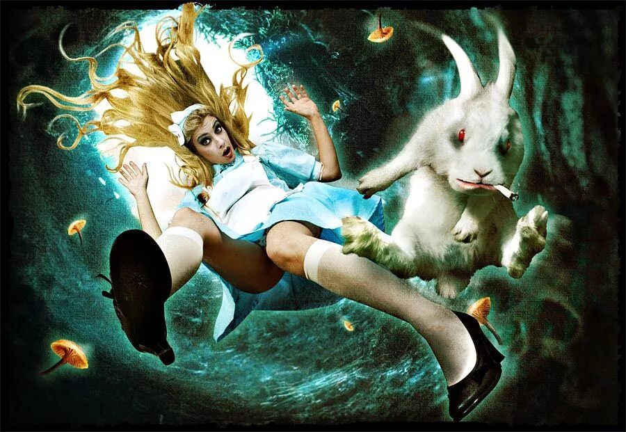 Алиса в Зазеркалье кролик.