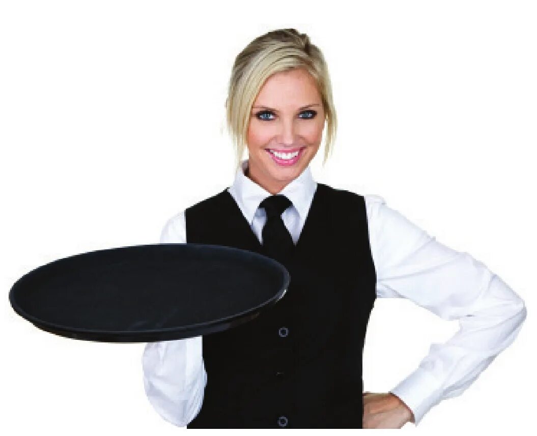 As a waitress