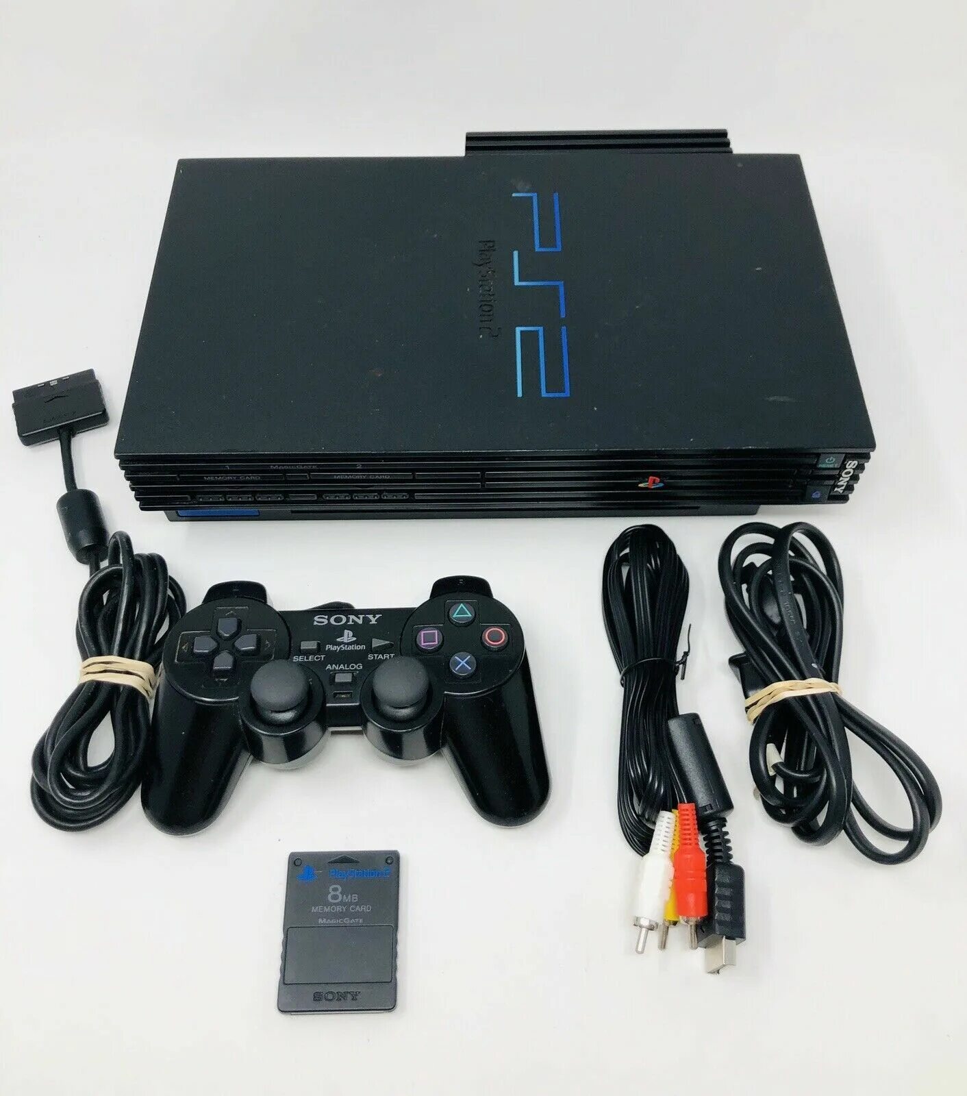 Sony 2 игровая приставка. Sony PLAYSTATION 2. Плейстейшен 2 слим. Sony ps2 Midnight Black. Сони плейстейшен 2 комплектация.