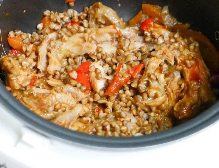 Гречка с курицей в мультиварке: рецепт с фото пошагово Рецепт Еда, Идеи для блюд