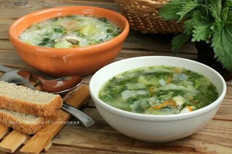 Суп из крапивы с яйцом и картофелем