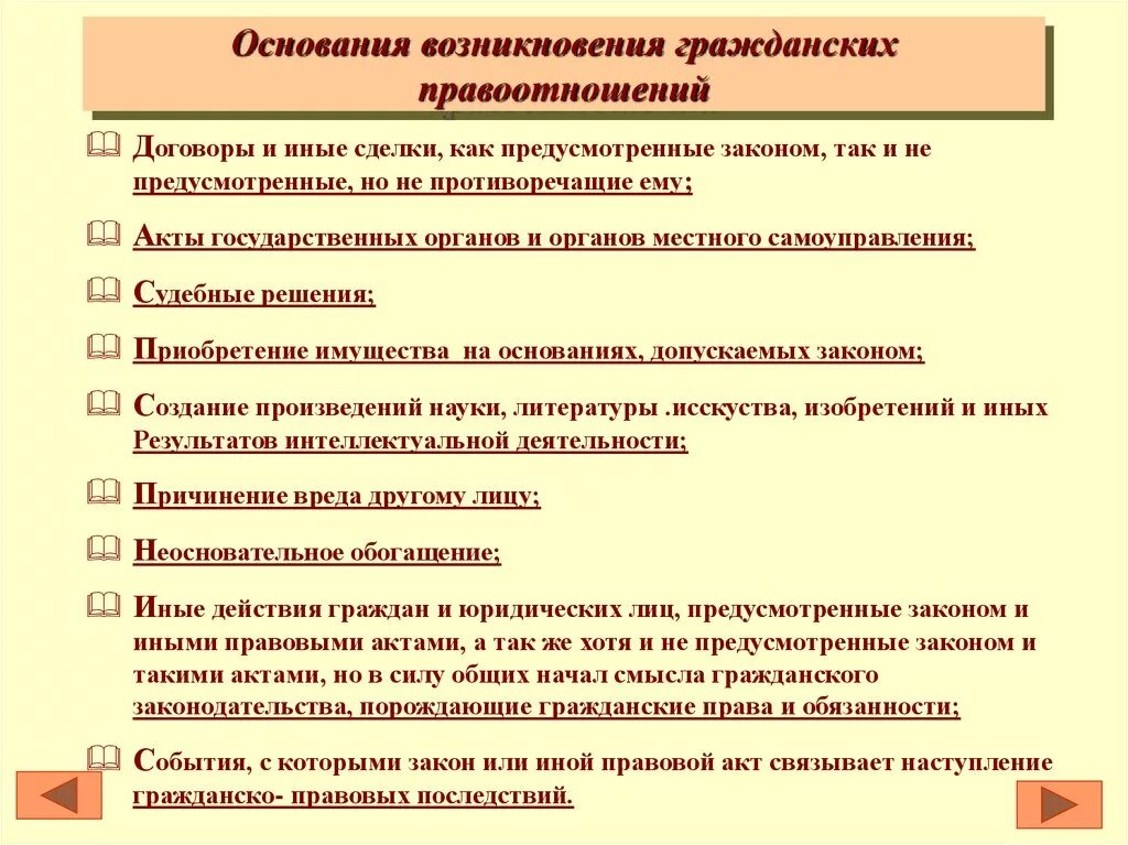 Основания изменения правоотношений. Основания возникновения гражданских правоотношений схема. Основания для прекращения гражданских правоотношений схема. Перечислите основания возникновения гражданских правоотношений. Основание для возникновения гражданское право.