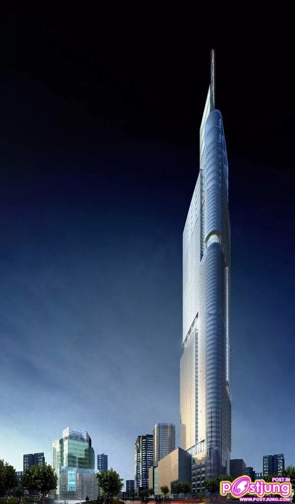 Финансовый центр Наньцзин Гринлэнд. Бурдж Аль Мамляка 1000 м. Башня Зифенг – Нанкин. Дунйодаги енг баланд бино.
