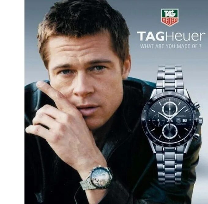 Реклама наручных часов. Tag Heuer Brad Pitt. Tag Heuer Брэд Питт. Tag Heuer Carrera реклама. Леонардо ди Каприо tag Heuer.