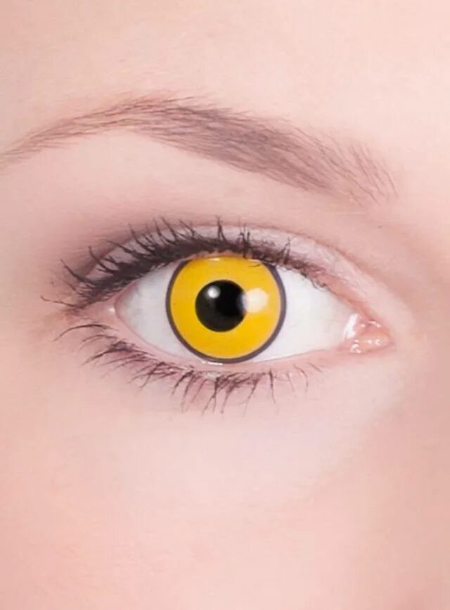 Желтые глаза конец. Разноцветные линзы. Желтые линзы. Желтые контактные линзы. Линзы для глаз.