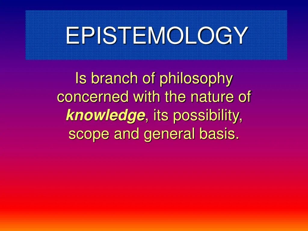 Branch of knowledge