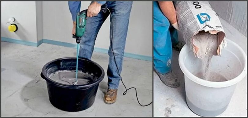 бетон для воды. стяжка из цемента м500 и песка. замешивание бетона. цементная с жидким стеклом. вода в бетонной смеси.