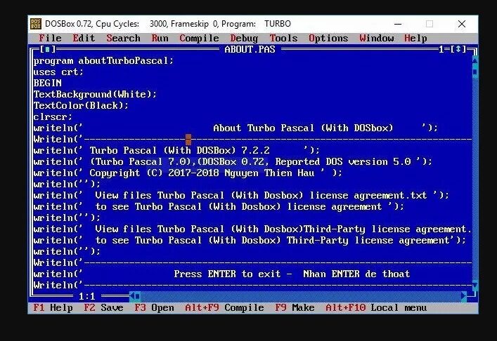 Turbo pascal. Турбо паскаль. pascal dosbox. dosbox free pascal. turbo pascal for windows.