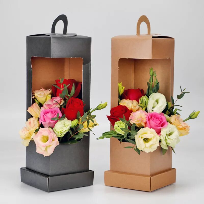 Коробка для цветов. Цветы в прямоугольной коробке. Коробки для букетов. Коробка из под цветов. Коробка с ручкой для упаковки цветов.