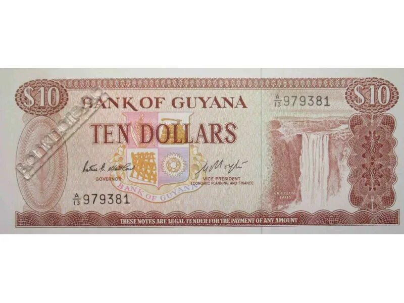 Банкноты Гайаны. 10 Долларов Гайана. 10 Долларов Гайана банкнота. 10 Долларов купюра.