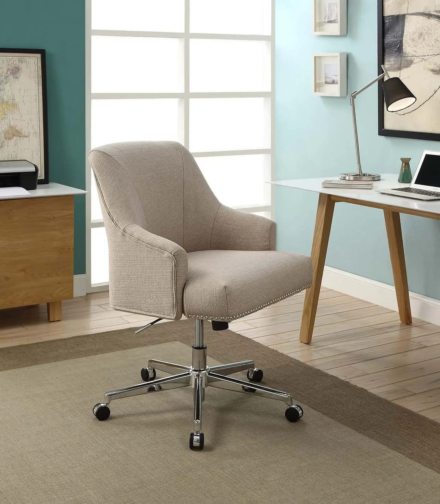 Кресло рабочее. Стул для домашнего кабинета. Кресло для письменного стола. Кресло рабочее дизайнерское.