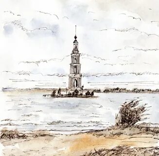 Колокольня рисунок
