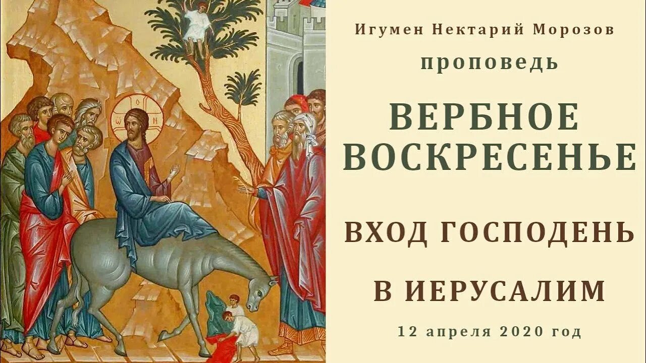 Вербное воскресенье вход в иерусалим