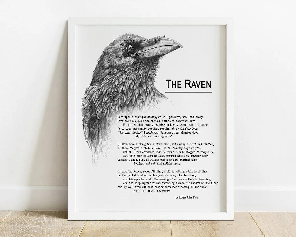 Raven poe. Edgar Allan POE Crow. The Raven by Edgar Allan POE. Ворон стихотворение Эдгара.