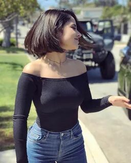 Becky G's tits are so big and round and luscious, all her stretch shir...