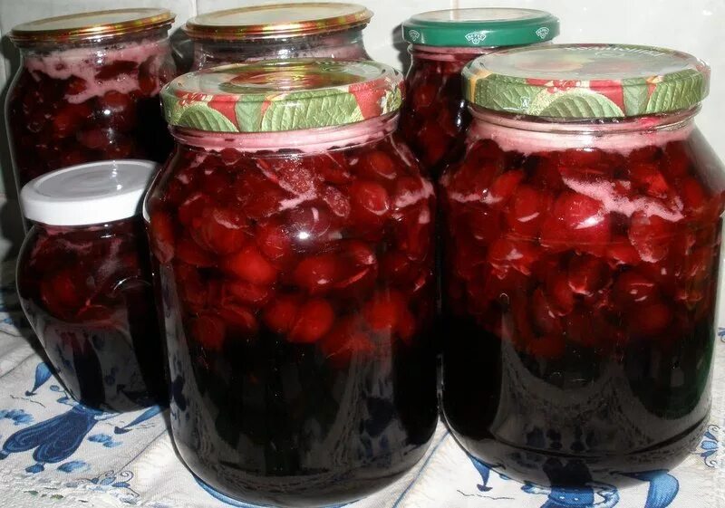 Как делать компот на зиму из вишни