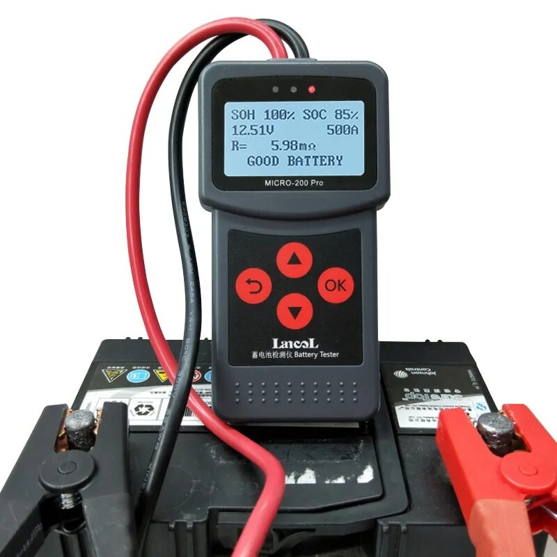 Тестер акб. Battery tester lancol micro 200 12-24v. тестер батарей micro-200 диагностический аккумуляторных. тестер аккумуляторных батарей lancol. тестер портативный аккумуляторных батарей lancol micro-200 pro.