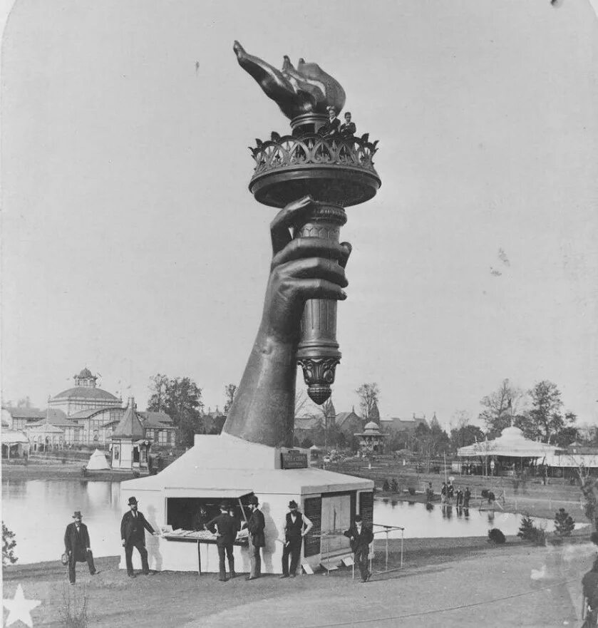 The statue is made of