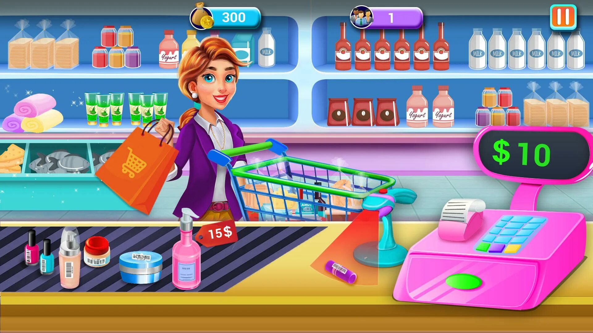 Игра cashier simulator. Игрательная касса с продуктами бирюзовава цвета. Плакат магазина игрушек. Симулятор кассы. Grocery Cashier game ke.