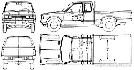 Пикап план. Toyota Hilux Pickup чертежи. Габариты Ниссан Датсун пикап. Toyota Hilux 1980 чертежи. Датсун 1979 пикап чертеж.