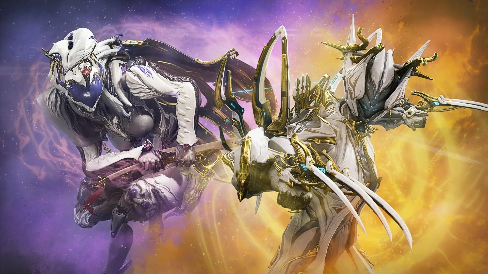 Банши и банши прайм. Сарина прайм. Прайм варфреймы. Эквинокс варфрейм арт. Ивара прайм варфрейм.