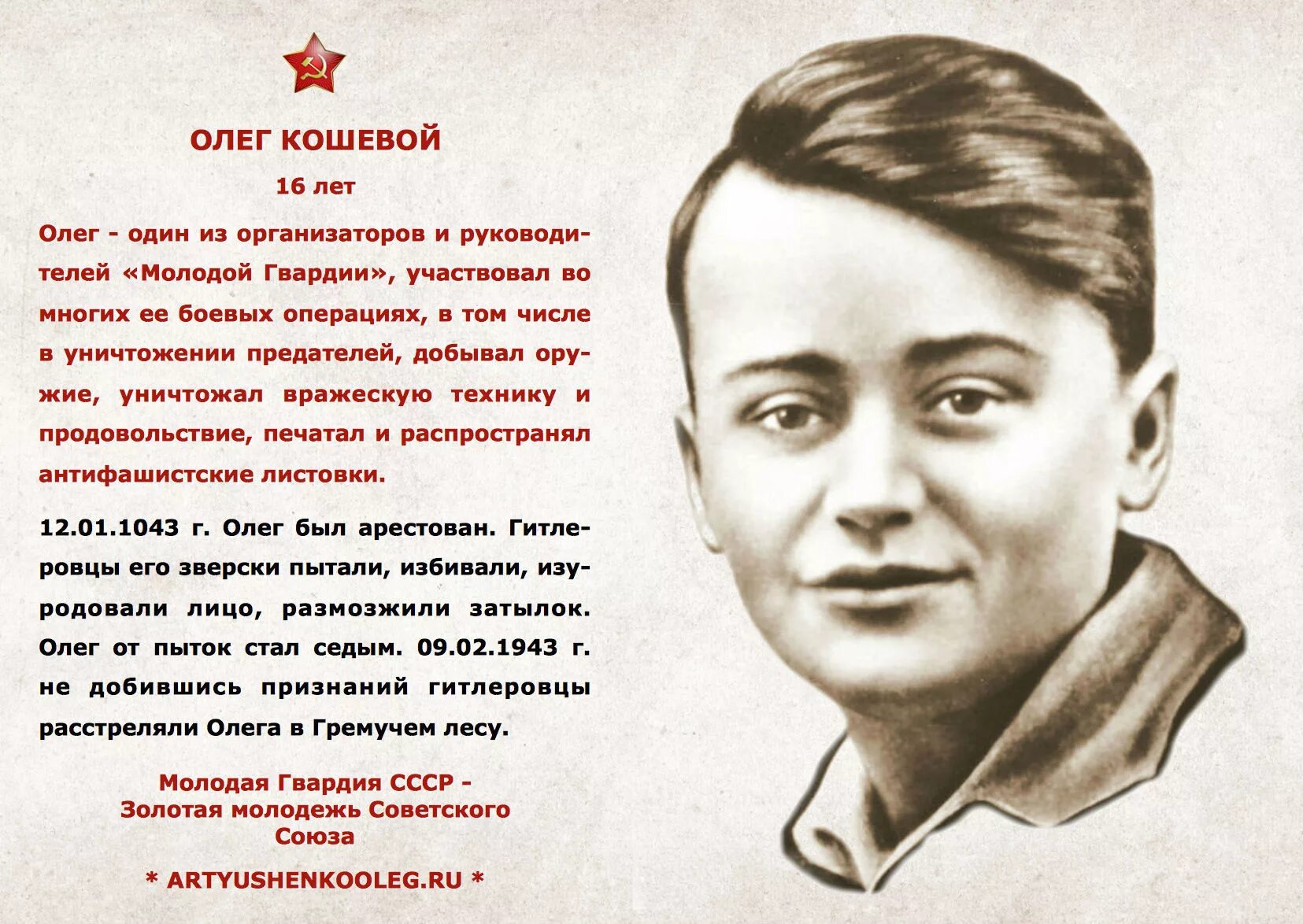 Цитаты кошевого. Портрет олега кошевого молодая гвардия. герои молодой гвардии кошевой.
