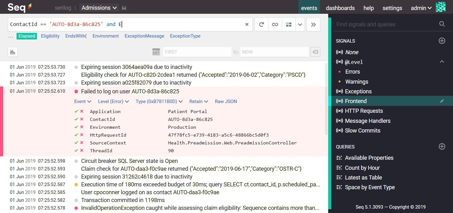 Serilog sinks. Serilog. log seq. seq logging. serilog logo.