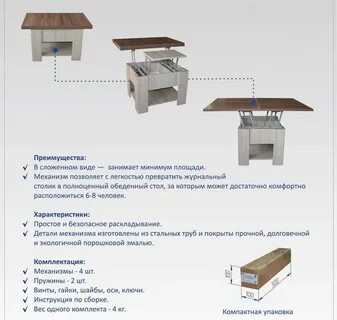Как собрать столик трансформер