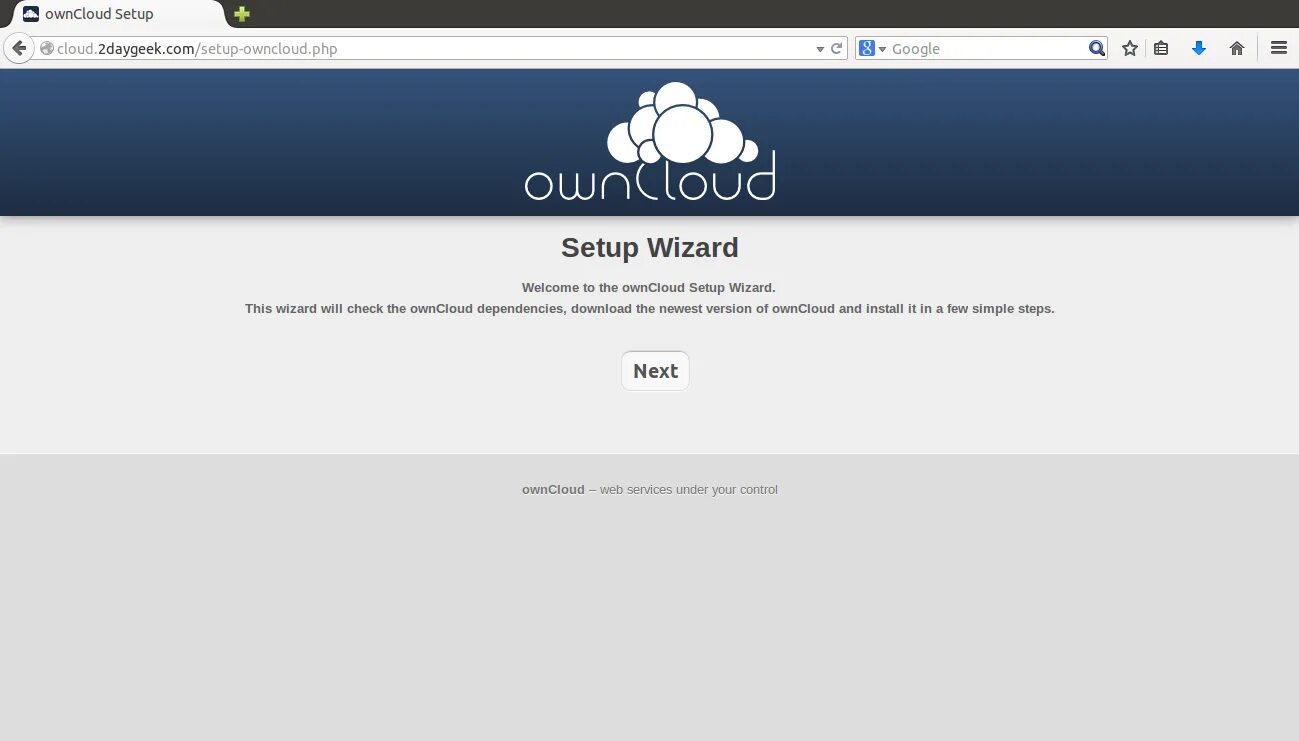 Web installing