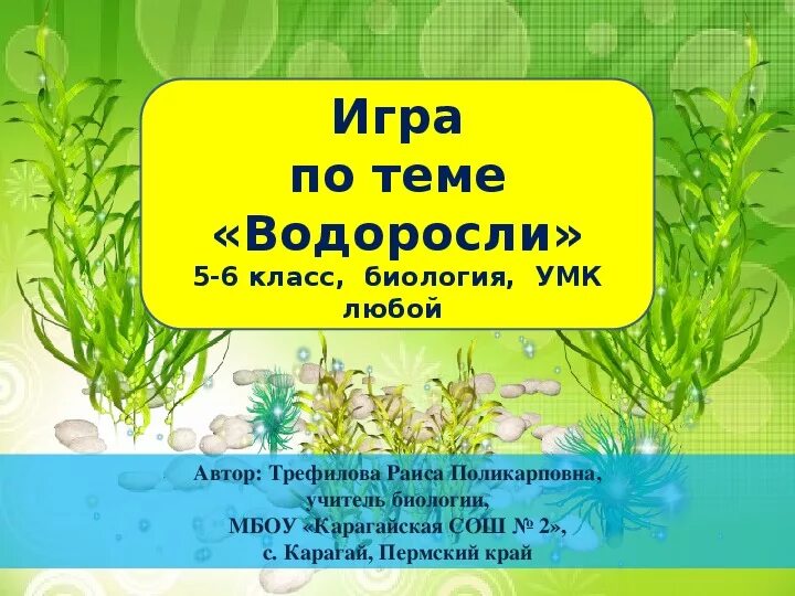 Тема водоросли 7 класс тест. Тема водоросли 7 класс тест