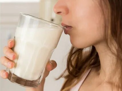 She drinks milk every morning