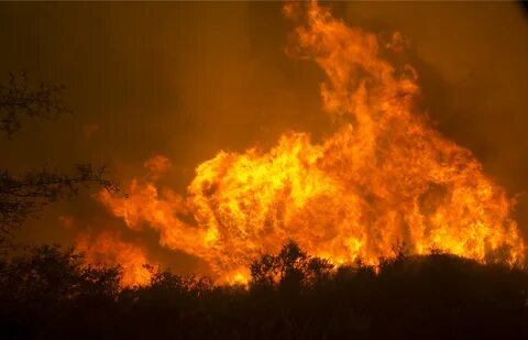 Fire spreading all around