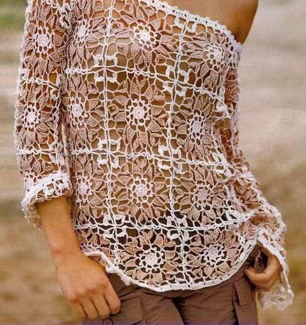 Ажурная кофта из квадратов. Кофта из бабушкиного квадрата крючком. Кофточка из квадратных мотивов. Кофта из квадратных мотивов. Свитер квадратами.