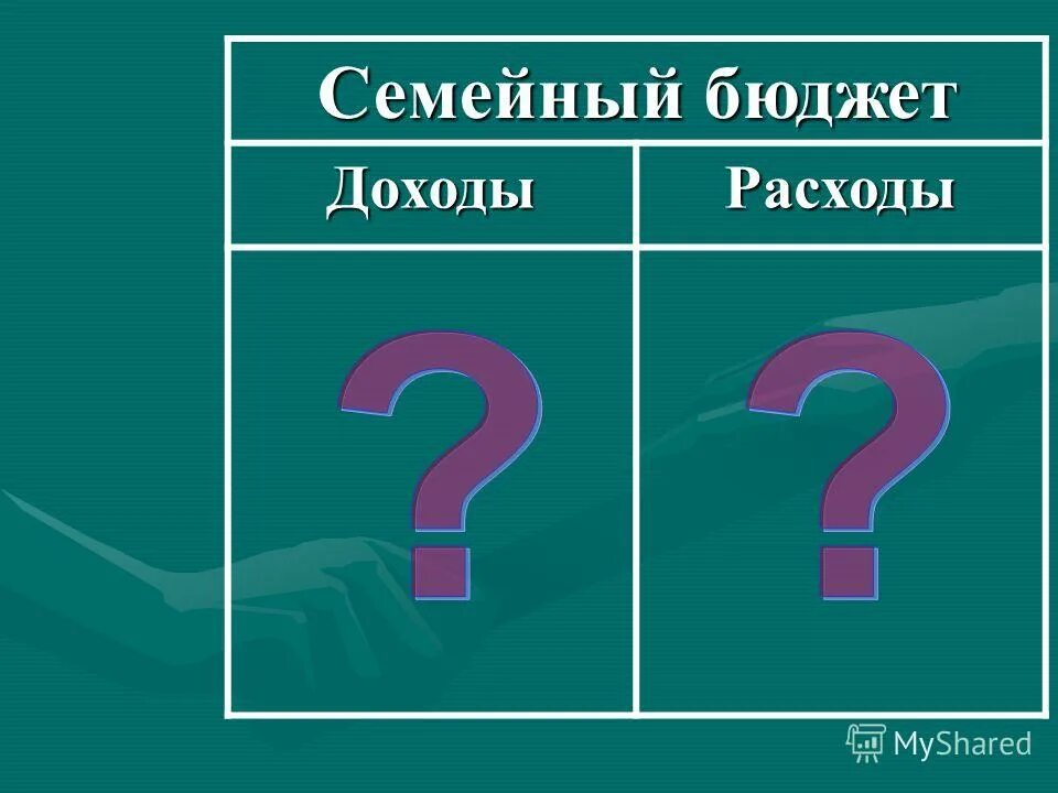 семейный бюджет загадки